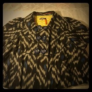Anthropologie jacket Ikat pattern EUC circa 07